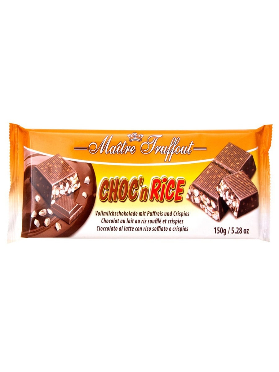 Шоколад Maitre Truffout Maitre Truffou choc´n Rice молочный с воздушным рисом