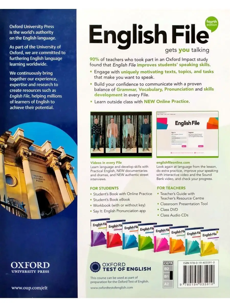 English File 4 ed Intermediate Student Book & Online Pract Oxford  University Press 12029993 купить за 2 211 ₽ в интернет-магазине Wildberries