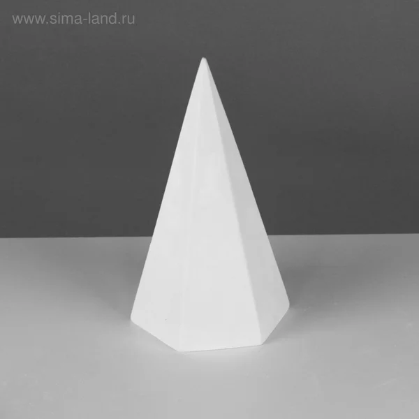 Гипсовая фигура пирамида шестигранная