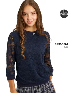 Блузка школьная для девочки подростка нарядная Nota Bene 12034658 купить за 1 763 ₽ в интернет-магазине Wildberries