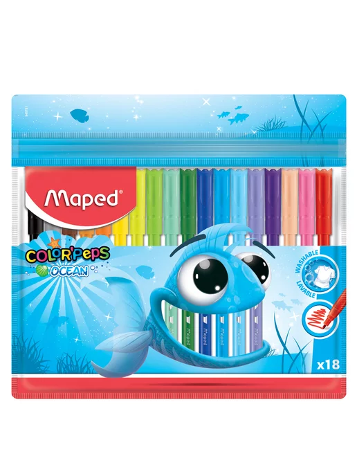 MAPED Фломастеры для детей COLOR'PEPS OCEAN 18 шт, 18 шт, фото 6