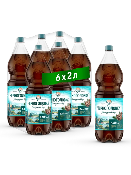 Черноголовка Лимонад "Байкал" газированный, 2 л х 6 шт, 2 л, 6 шт