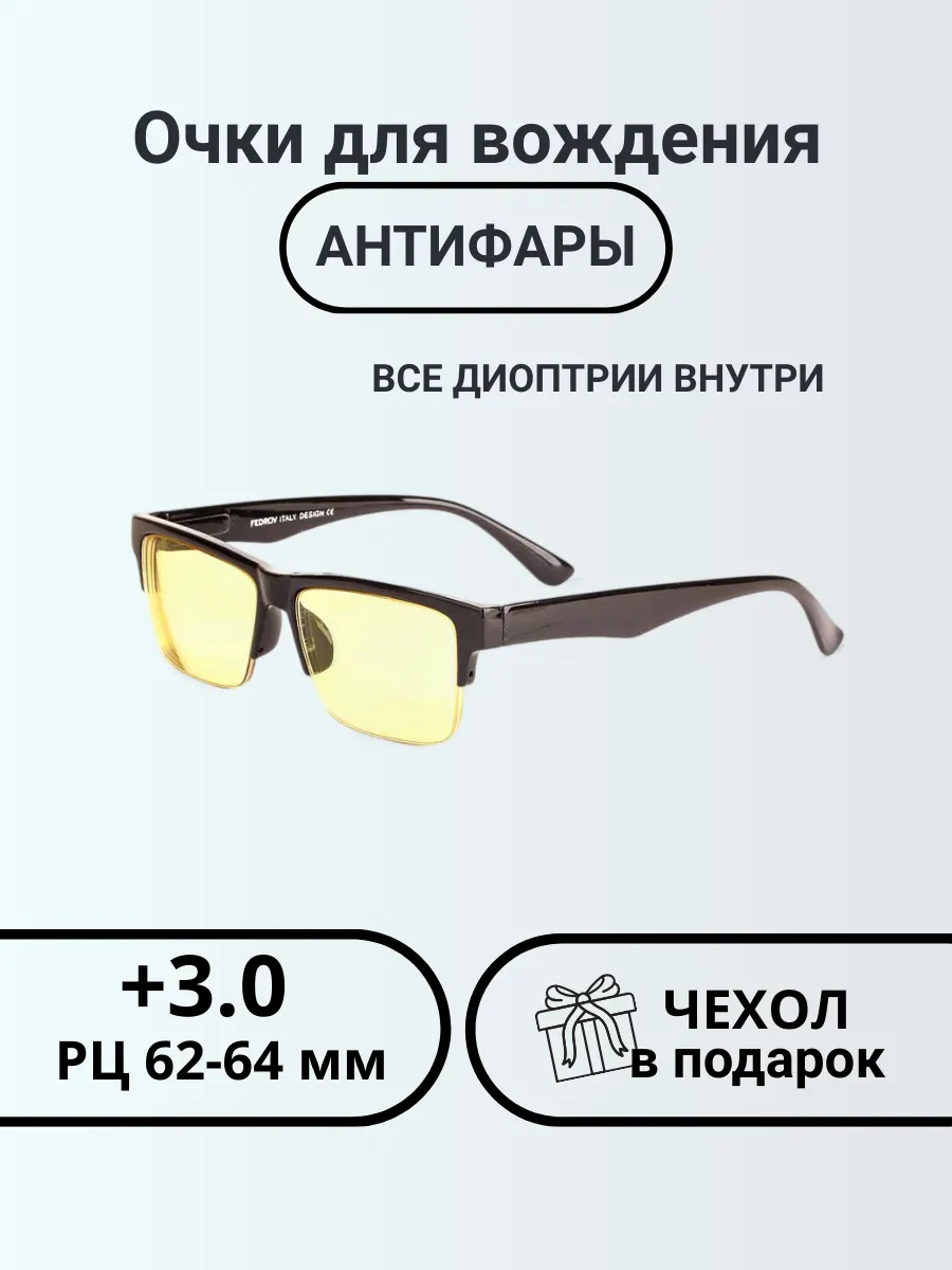 Очки для зрения мужские прямоугольные