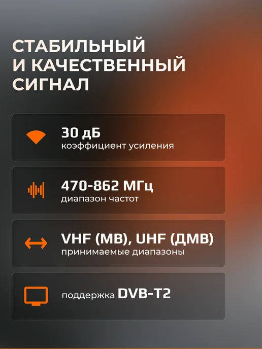 CADENA Антенна для телевизора уличная с усилителем и кронштейном, вариант, фото 3