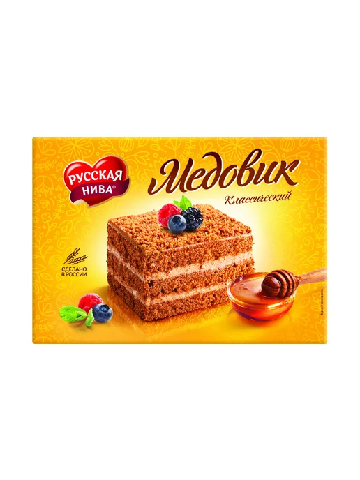РУССКАЯ НИВА Торт медовик песочный классический 340г, 340 г, фото 6