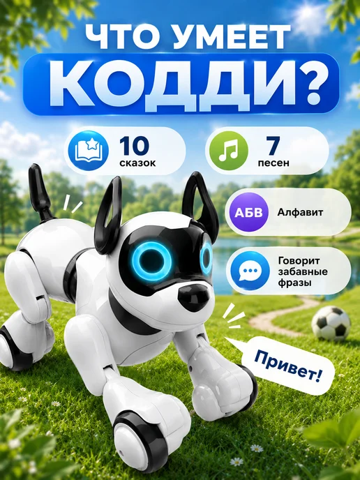 IQ BOT Робот собака на радиоуправление, голубой, фото 2