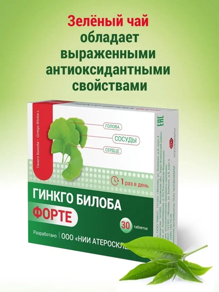 Гинкго билоба № 30 Гинкго Билоба Форте 12124768 купить в интернет-магазине  Wildberries