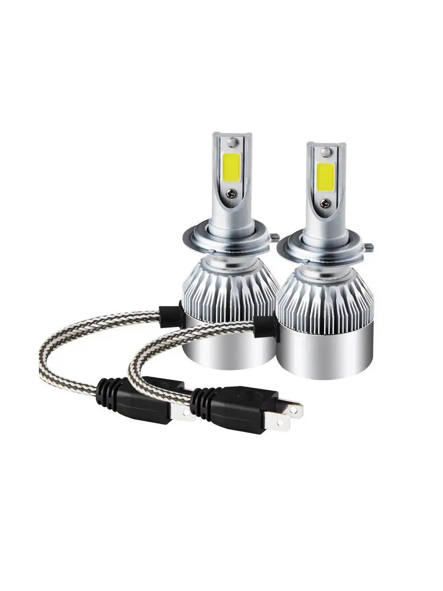 Автомобильная светодиодная лампа LED C6 H7 6000k/комплект 2шт C6 12125985 купить  в интернет-магазине Wildberries