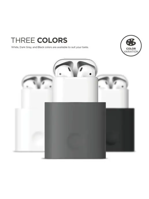 Elago Стенд для AirPods Charging station, серый, фото 5