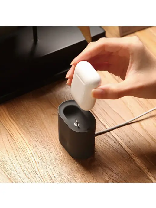 Elago Стенд для AirPods Charging station, серый, фото 8