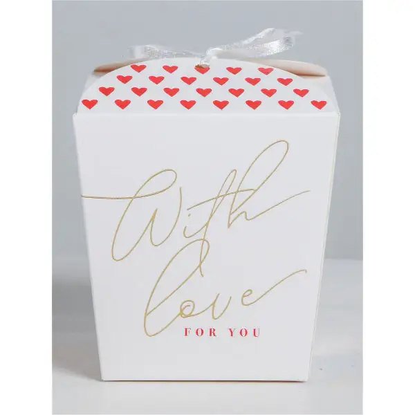 Упаковка на день рождения Женщине Бонбоньерка 7.5х8х7.5 см