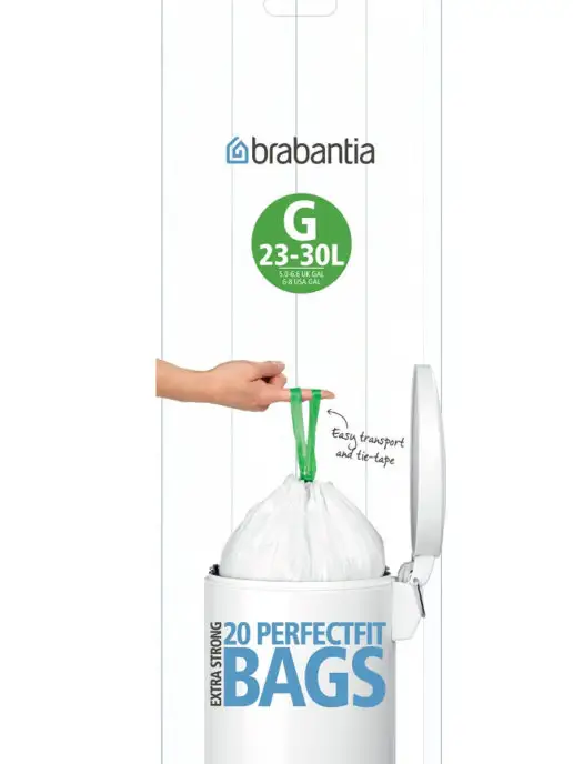 Brabantia Мешки для мусора PerfectFit G (23-30л) 20шт 246265, 30 л, 20 шт