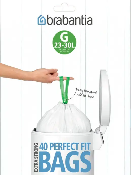 Brabantia Мешки для мусора PerfectFit G (23-30л) 40шт 375668, 30 л, 40 шт