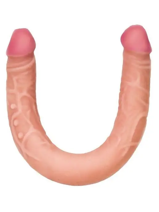 LOVETOY (А-Полимер) Двусторонний фаллоимитатор из киберкожи - 47,7 см, бежевый, фото 2