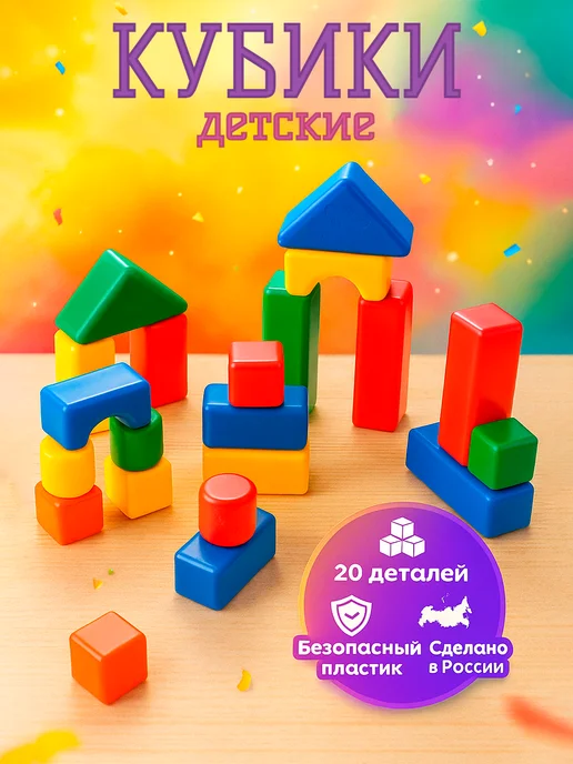 Соломон Кубики для малышей, 60 штук, вариант