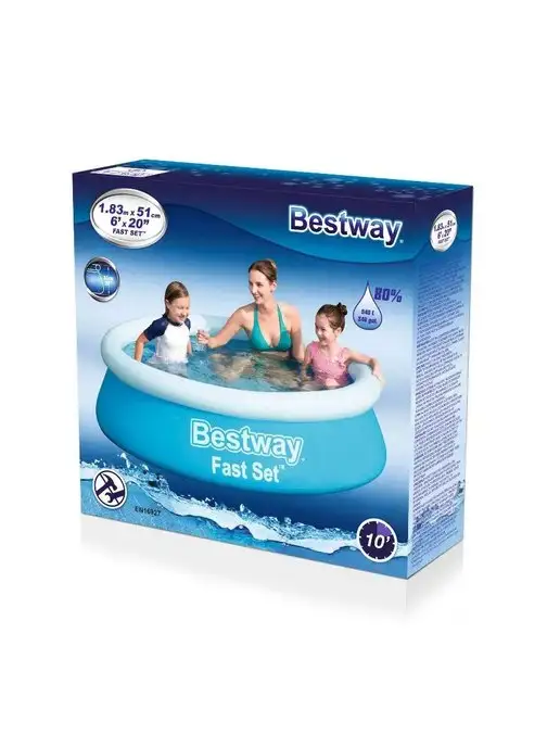 Bestway Бассейн детский надувной круглый водный 183х51 см, 183x51 см, фото 7