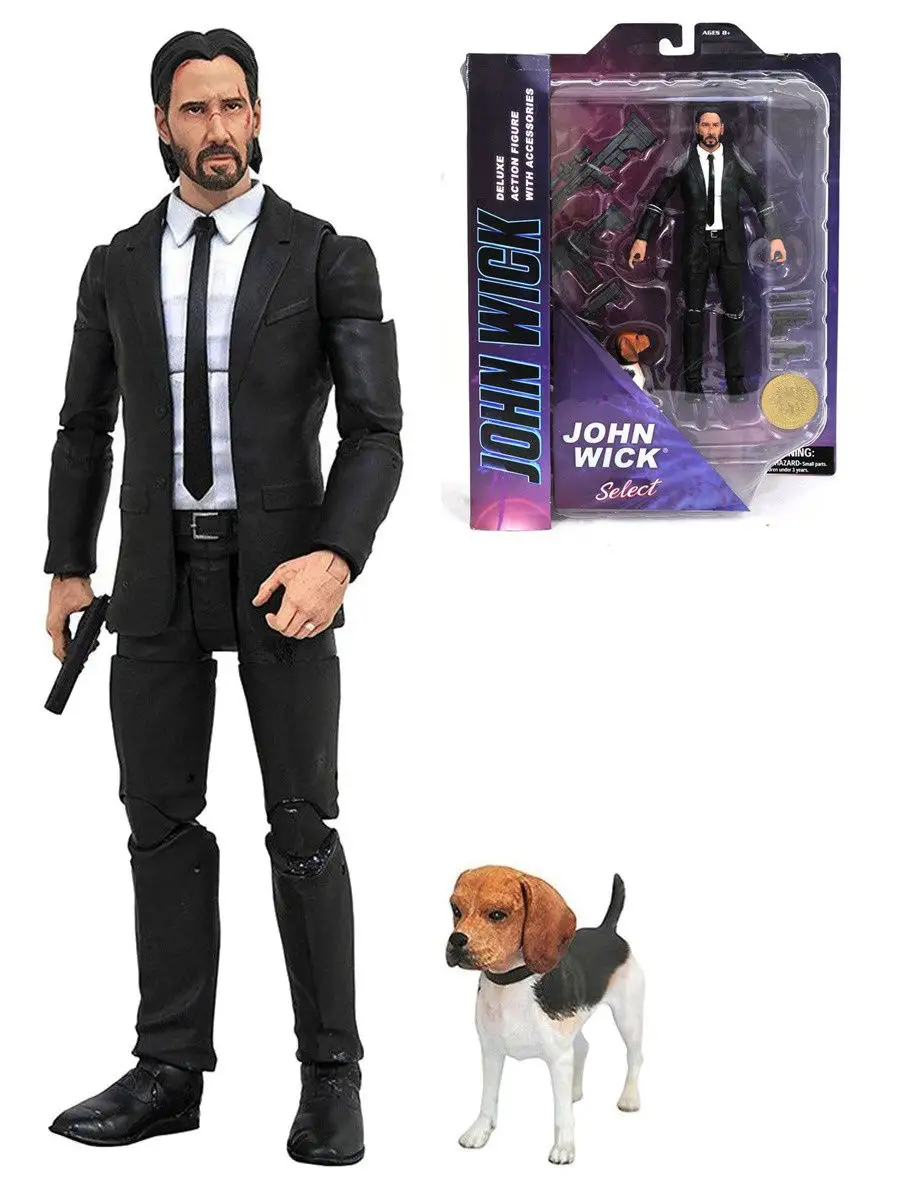 Подвижная фигурка Джон Уик с собакой (John Wick) Diamond Select Toys  12197996 купить в интернет-магазине Wildberries