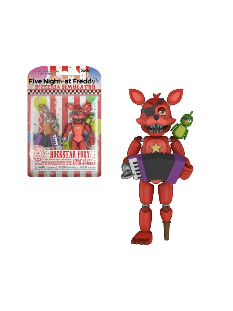 Подвижная фигурка Рокстар Фокси Фнаф (Rockstar Foxy Figure) Funko 12198025  купить в интернет-магазине Wildberries