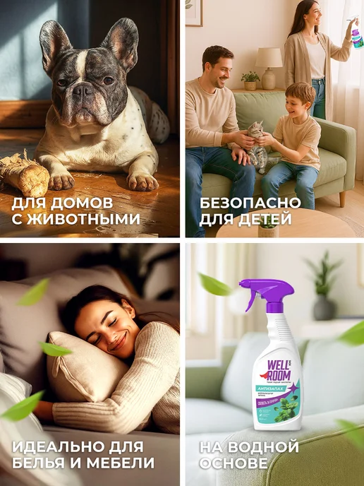Wellroom Универсальный нейтрализатор запаха с ароматом мяты, вариант, фото 5