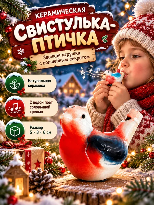 Умелец Я Свистулька птичка керамическая, вариант