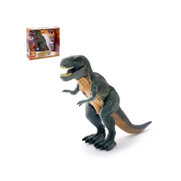 Динозавр "Рекс", работает от батареек, световые и звуковые