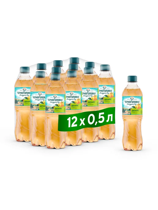 Черноголовка Лимонад "Дюшес" газированный, 2 л х 6 шт, 0,5 л, 12 шт