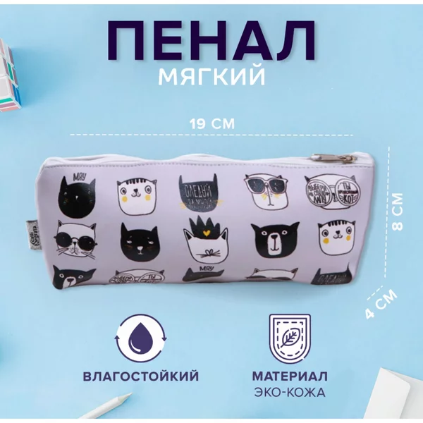 Пенал-косметичка школьный