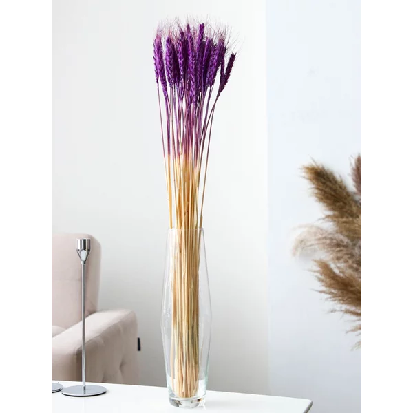 Сухой колос пшеницы, набор 50 шт., цвет фиолетовый