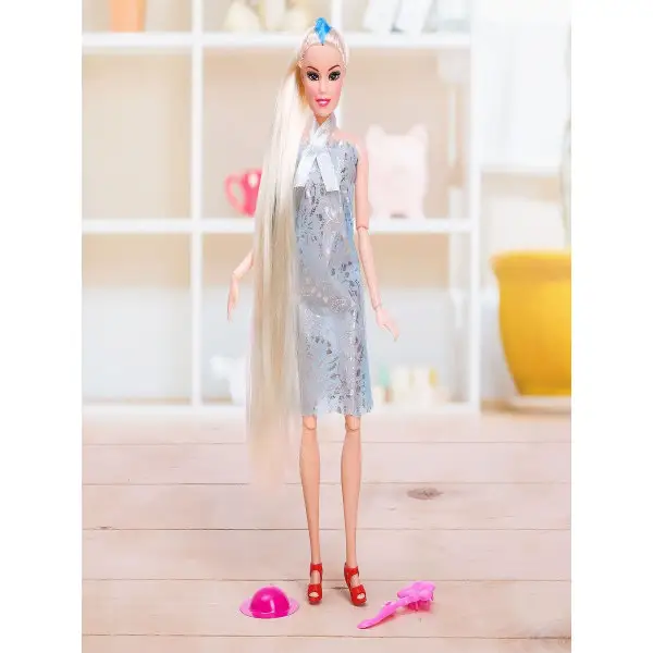 Кукла-модель шарнирная "Оля" в платье, с аксессуарами.