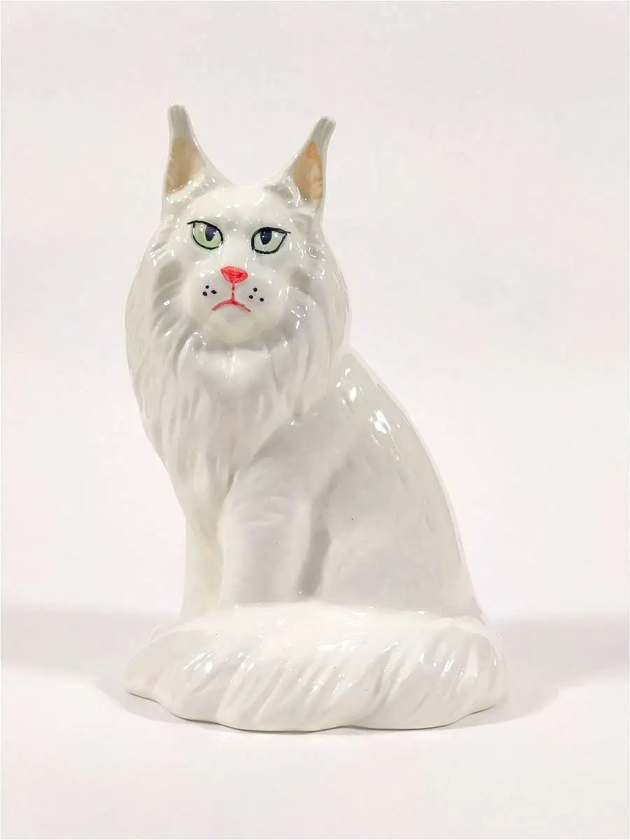 Фарфоровая фигурка мейн куна, статуэтка кота Ceramic Fauna 12256358 купить  за 1 402 ₽ в интернет-магазине Wildberries