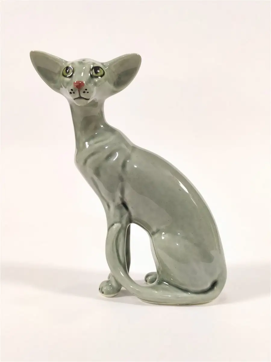 Фигурка ориентальной кошки из фарфора Ceramic Fauna 12256366 купить за 1  376 ₽ в интернет-магазине Wildberries