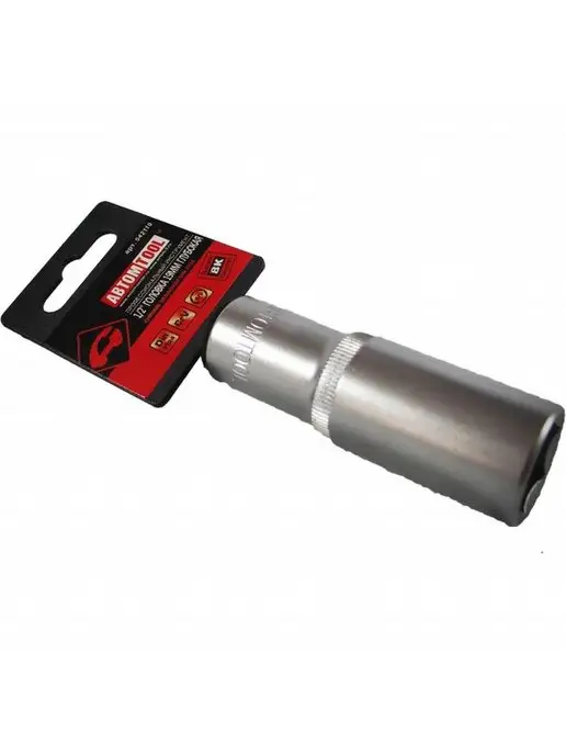 ABTOMTOOL Головка торцевая 6 гранная, глубокая (Автом 1 2, 19мм), серый, фото 3