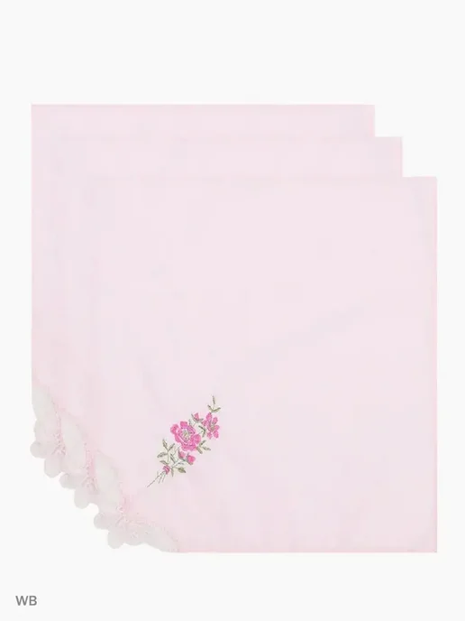 Lapastel Платки носовые 3 шт 30х30 см хлопок подарочные хб тканевые, 3 шт, фото 5