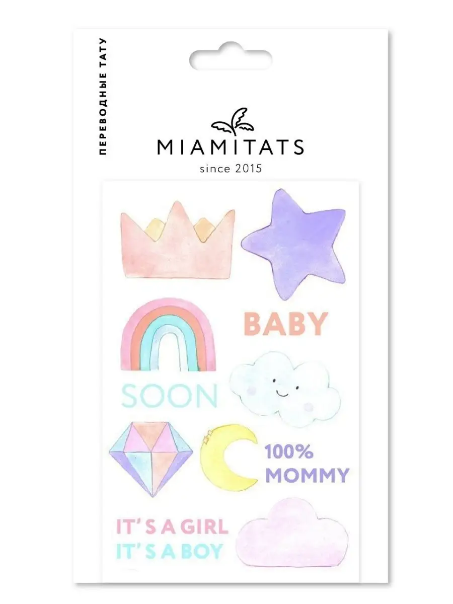 Переводные тату Mommy ( для беременных, мам и детей ) Miami Tattoos  12286676 купить в интернет-магазине Wildberries