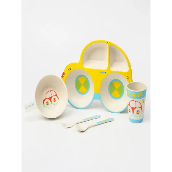 Набор бамбуковой посуды "Машинка"