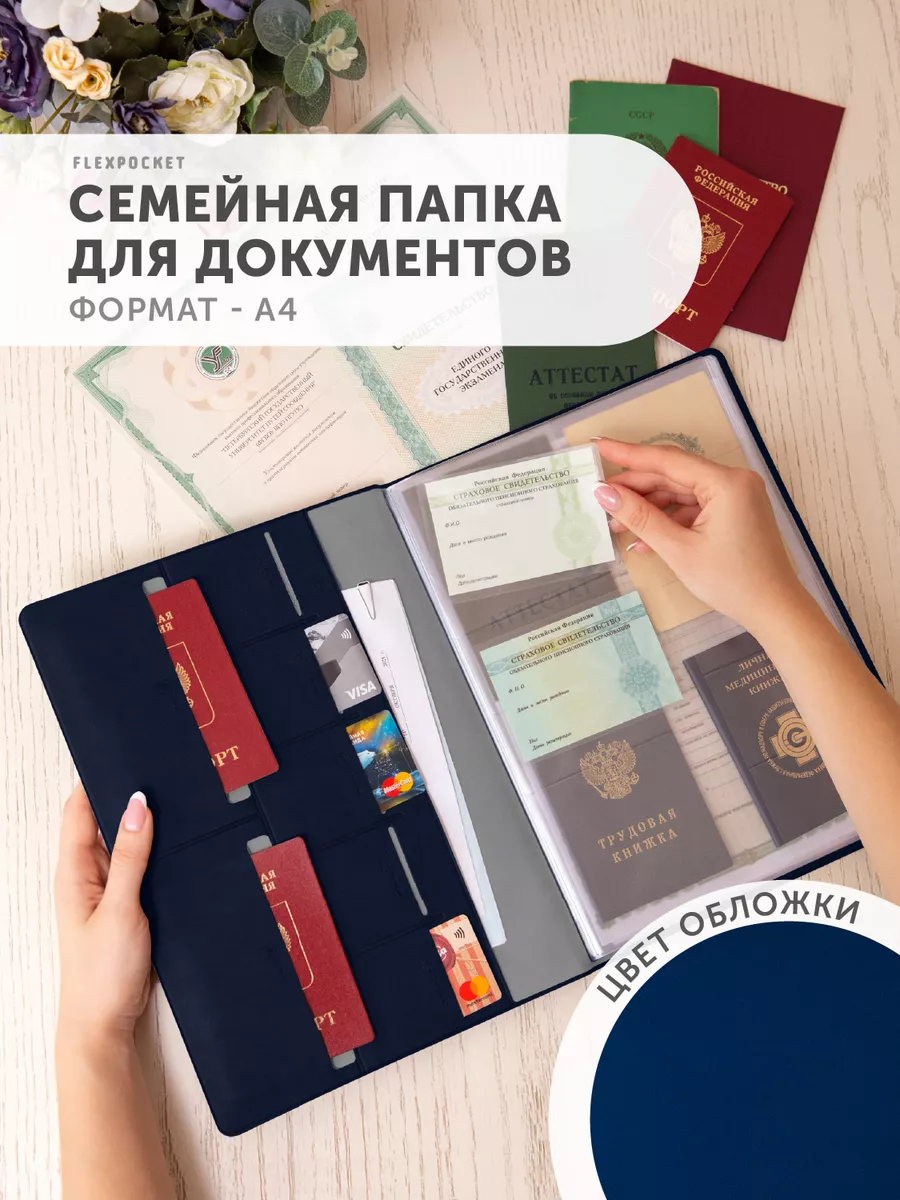 Папка для семейных документов А4 Flexpocket 12297106 купить за 1 191 ₽ в  интернет-магазине Wildberries