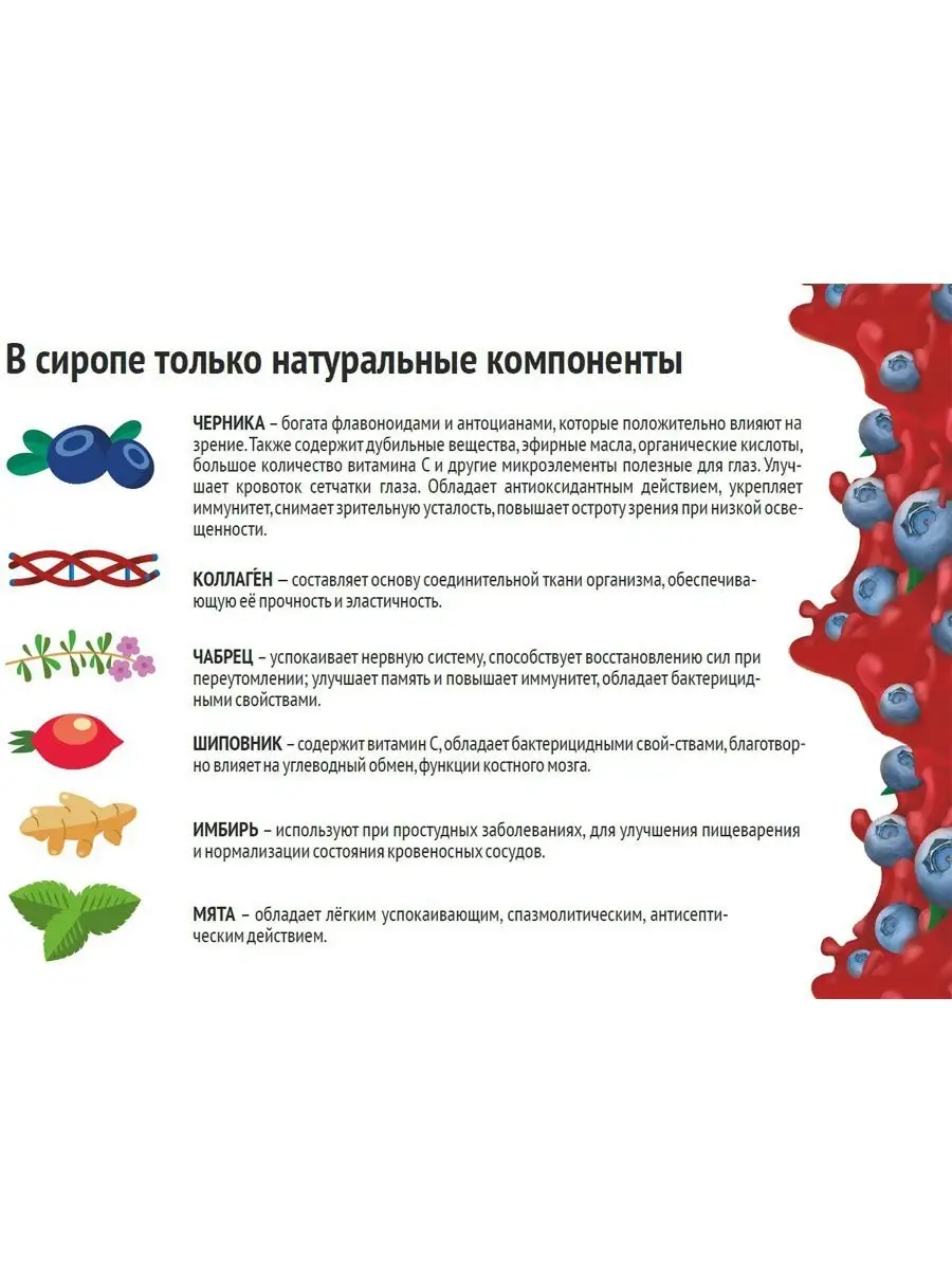 Сироп бальзам витамины для иммунитета зрения глаз черника Шустерс Фудс  12304627 купить за 179 ₽ в интернет-магазине Wildberries