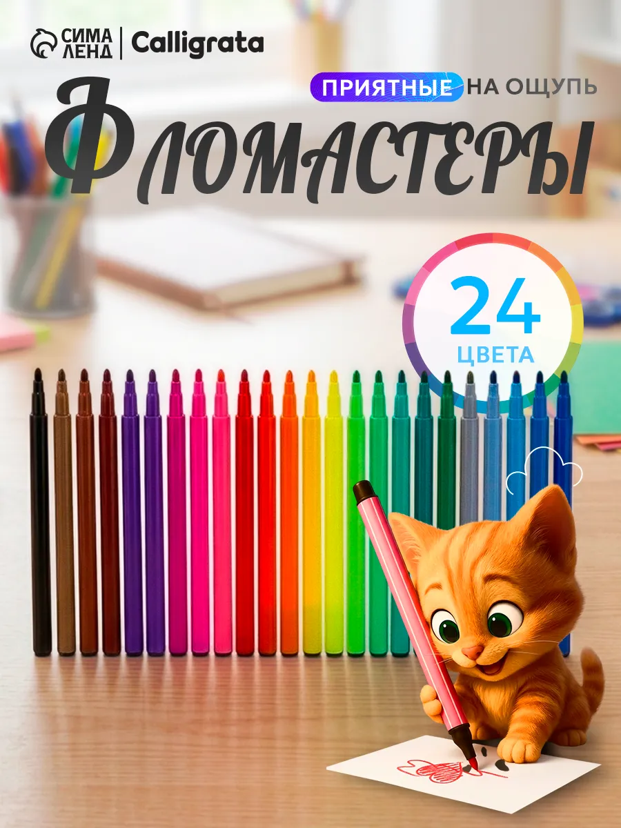 Фломастеры 24 цвета