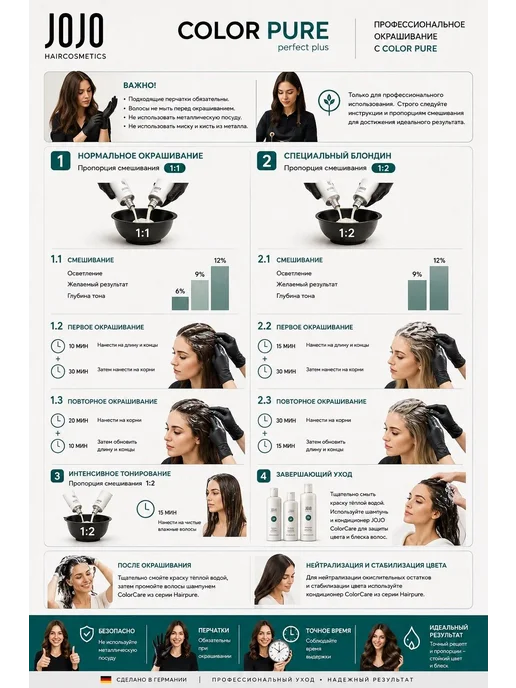 JOJO Haircosmetics Обесцвечивающая пудра без аммиака, порошок осветляющий для в…, вариант, фото 5