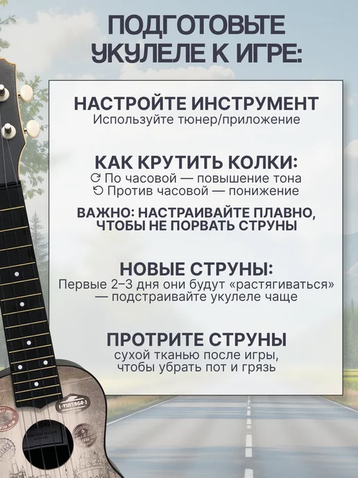 Terris Укулеле сопрано PLUS 70 CARS, серый, фото 4