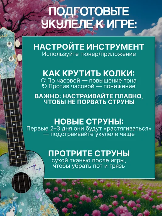 Terris Укулеле сопрано PLUS 70 DRIADA, голубой, фото 4