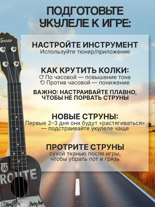 Terris Укулеле сопрано PLUS-70 MOTO, серый, фото 4