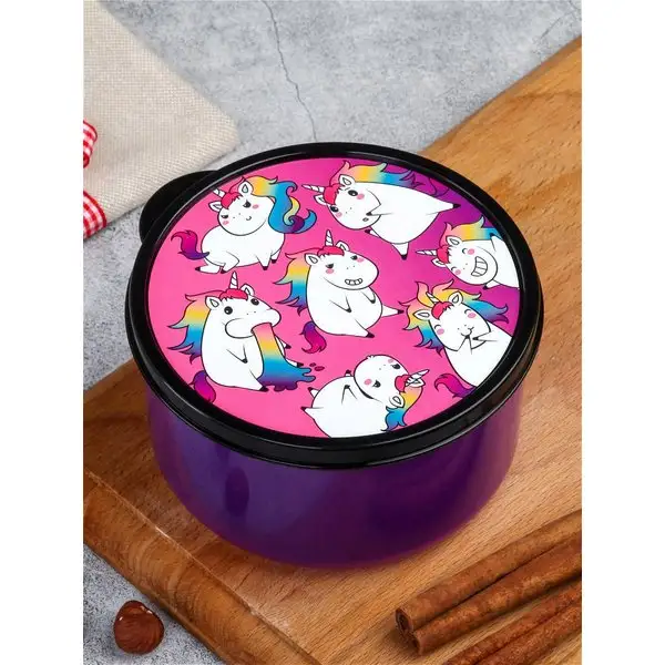 Ланч бокс, контейнер для еды круглый, 500 мл