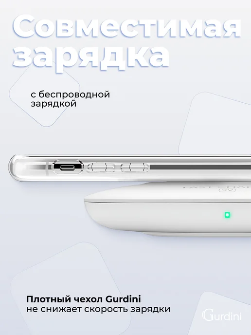 Gurdini Чехол силиконовый для iPhone X XS 5.8", белый, фото 7