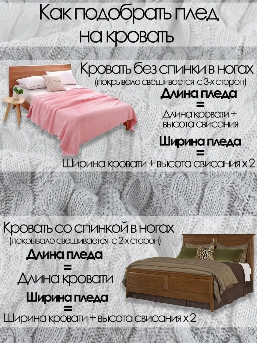 Плед 180х220 на кровать двуспальную мягкий вязаный хлопок WARM WHIFF  12388145 купить за 2 549 ₽ в интернет-магазине Wildberries