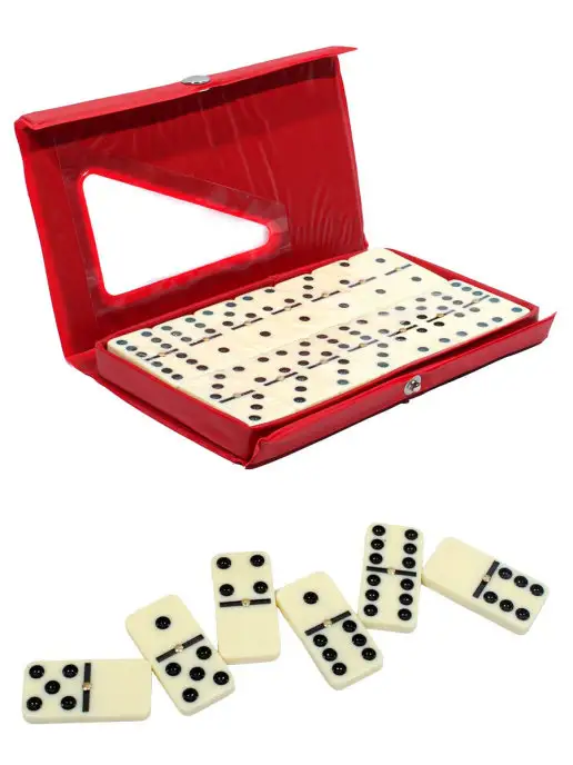 Рыжий кот. Настольная игра домино пластиковое, красный, фото 5