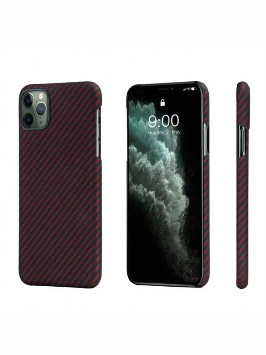 Чехол PITAKA MagEZ Case для iPhone 11 Pro, чёрно/красный (полоска) Pitaka  Accessories 12421565 купить в интернет-магазине Wildberries