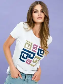 Футболка базовая с принтом IVCREATIVE 12424460 купить за 735 ₽ в интернет‑магазине Wildberries