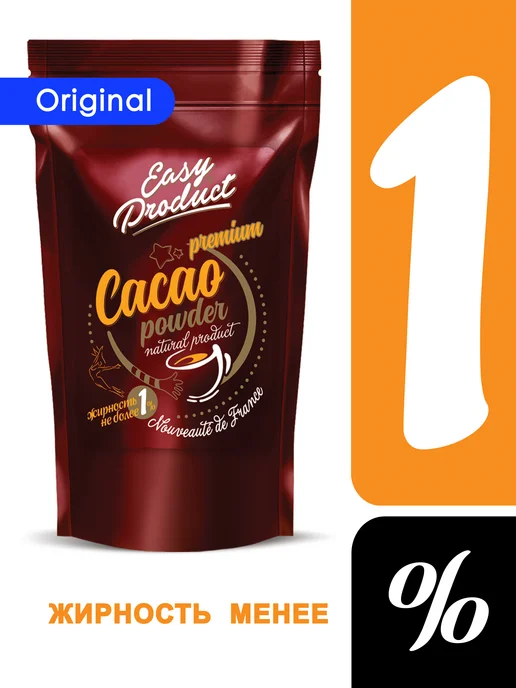 Easy Product Company Какао порошок натуральный алкализованный 1% 500 грамм, вариант, фото 7