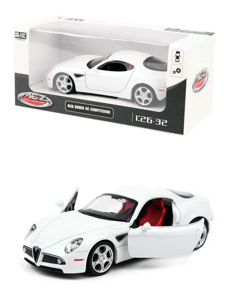 Машина Alfa Romeo 8C Competizione 14см, металл, открываются двери, инерция  BESTLIKE 12452822 купить в интернет-магазине Wildberries